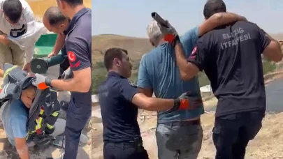 Kulağına saplanan demir profil ile hastaneye kaldırıldı