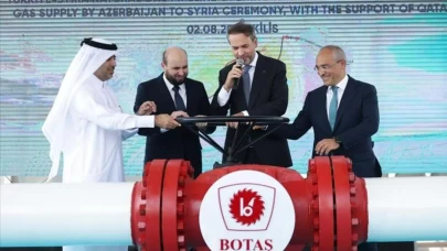 Türkiye-Suriye doğal gaz hattı açıldı! 4 ülkeden ortak açıklama