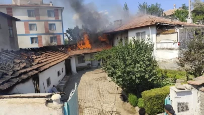 Çorum'da ev yangını
