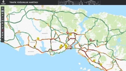 İstanbul'da akşam trafiği felç! Yoğunluk yüzde 74'e ulaştı!