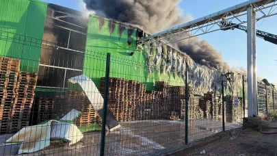 Balıkesir'de süt ürünleri fabrikasında yangın