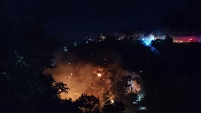 Köşk yangını kısmen kontrol altına alındı