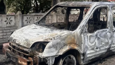 Samsun’da şehit babasının aracı kundaklandı