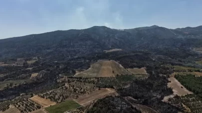 Denizli'de felaketin boyutu havadan görüntülendi