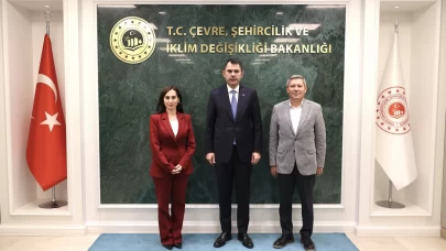 Bakan Kurum,  Özlem Vural Gürzel ile Özkan Ayduğan'ı kabul etti