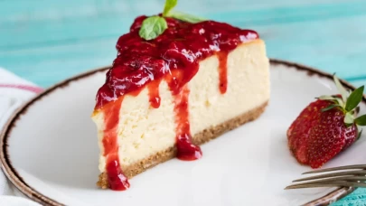sadece 15 dakikada kremamsı Fransız cheesecake keyfi