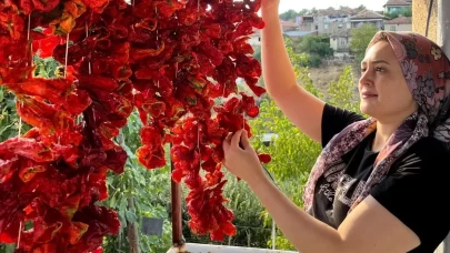 Sarıgöllü kadınlardan kışlık mesaisi