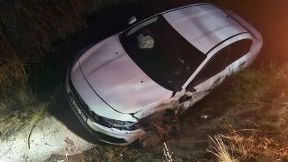 Kontrolden çıkan otomobil şarampole devrildi: 1 yaralı