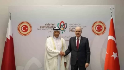 TBMM Başkanı Kurtulmuş, Katar Şura Meclisi Başkanı Al Ghanim ile görüştü