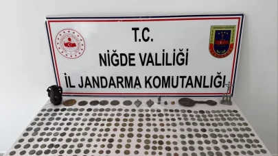 Niğde otogarında 334 parça tarihi eser ele geçirildi