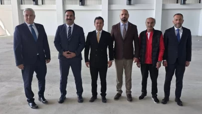 TCF Başkanı Suat Çelen, yeni cimnastik salonu inşaatını inceledi