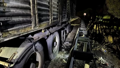 Malatya-Adıyaman karayolunda çekici alev aldı