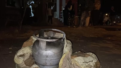 Karaman'da alev topuna dönen piknik tüpü korkuttu