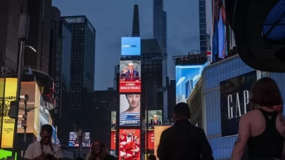Erdoğan'ın sözü Times Meydanı'nda
