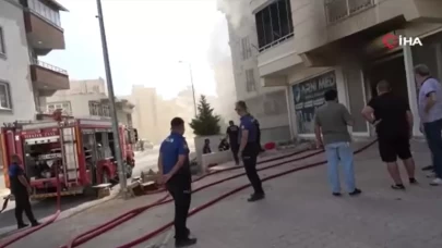 Kilis’te tekstil atölyesinde yangın