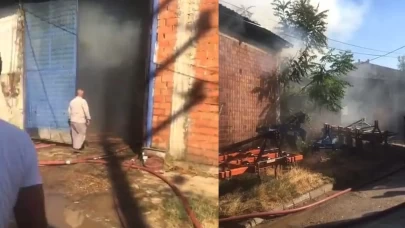 Hayvan çiftliğinde yangın çıktı: 1 kişi hastaneye kaldırıldı
