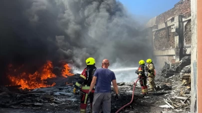 Bandırma'da depo yangını