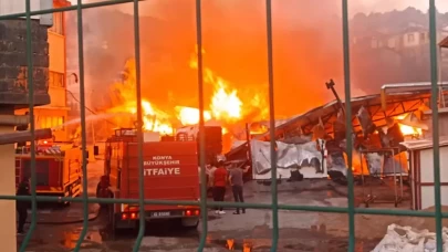 Konya'da silah fabrikasında yangın
