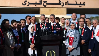 Cumhur İttifakı heyeti Refah Sınır Kapısı'nda