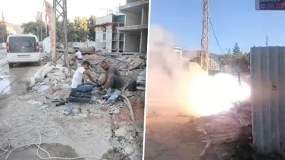 Elektrik kabloları bomba gibi patladı