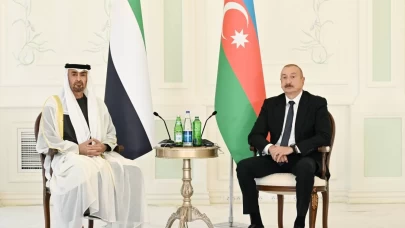 BAE Devlet Başkanı Nahyan, Azerbaycan Cumhurbaşkanı Aliyev ile bir araya geldi