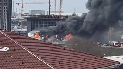 İnşaat alanında yangın!