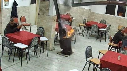 Kolonya döktü, çakmağı çaktı: Kıraathanede korku dolu saniyeler!