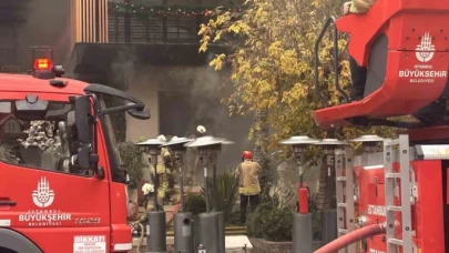 Metruk binada korkutan yangın