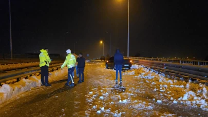 İslahiye’de buzlanma faciaya yol açtı! 3 araç kazaya karıştı