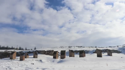 Kayseri’nin tarihi ve doğal güzellikleri kar altında kartpostallık manzaraya dönüştü