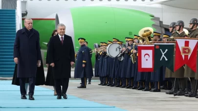 Özbekistan Cumhurbaşkanı Şevket Mirziyoyev Ankara'da