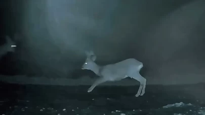 Ganos'ta neşeli anlar! İki karaca fotokapanla görüntülendi