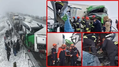 Erzurum'da katliam gibi kaza! Onlarca araç birbirine girdi: Ölü ve yaralarılar var