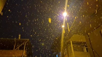 Süleymanpaşa lapa lapa karla beyaza büründü!