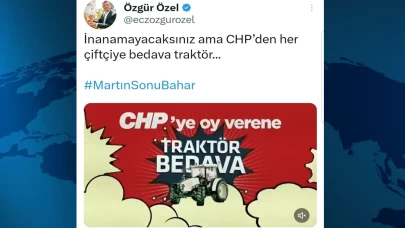2019'da 'İnanamayacaksınız ama, CHP her çiftçiye bedava traktör verecek' vaadi veren Özgür Özel tüm tuşlara basmaya başladı!