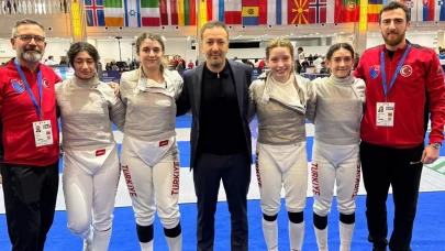 Yıldız Kadın Kılıç Milli Takımı Avrupa ikincisi