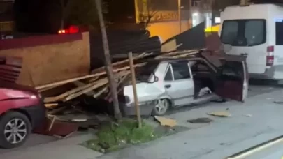 Esenyurt'ta çatı uçtu, Arnavutköy'de inşattan tuğla yağdı