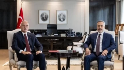 Dışişleri Bakanı Hakan Fidan ile Turizm Bakanı Mehmet Nuri Ersoy bir araya geldi