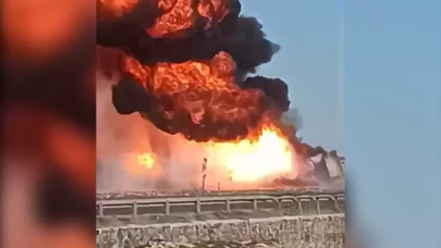 Şanlıurfa’da yakıt yüklü TIR devrildi, alev topuna döndü!