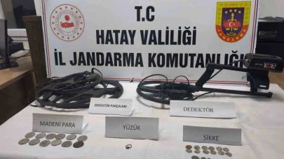 Jandarma baskınında antik eşyalar ele geçirdi
