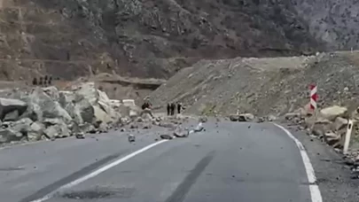 Artvin-Şavşat yolu heyelan nedeniyle kapandı