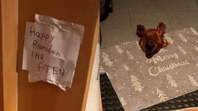 Türk ailesinin kapısında domuz kafası bıraktılar!