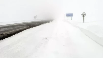 Ardahan-Şavşat kara yolu kar nedeniyle tır trafiğine kapatıldı