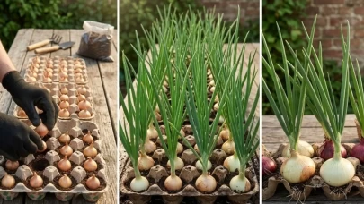 100’lük yumurta kolisinde pratik ve ekolojik soğan tarımı!