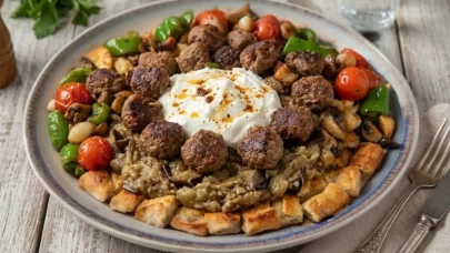 Köz patlıcan yatağında lezzet şöleni