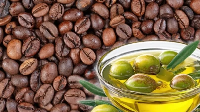 Canlandırıcı kahve ve zeytinyağı peelingi