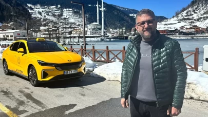 Taksiye dönüştürülen TOGG, Trabzon yollarında!