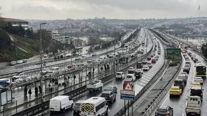 İstanbul'da trafik yoğunluğu