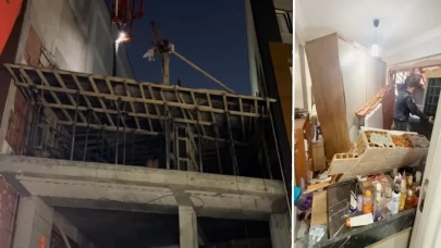 Zeytinburnu’nda inşaat sırasında duvar çöktü