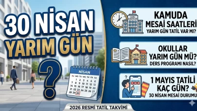 Öğrenciler ve çalışanlar dikkat! 30 Nisan yarım gün mü? 30 Nisan'da öğleden sonra tatil mi?